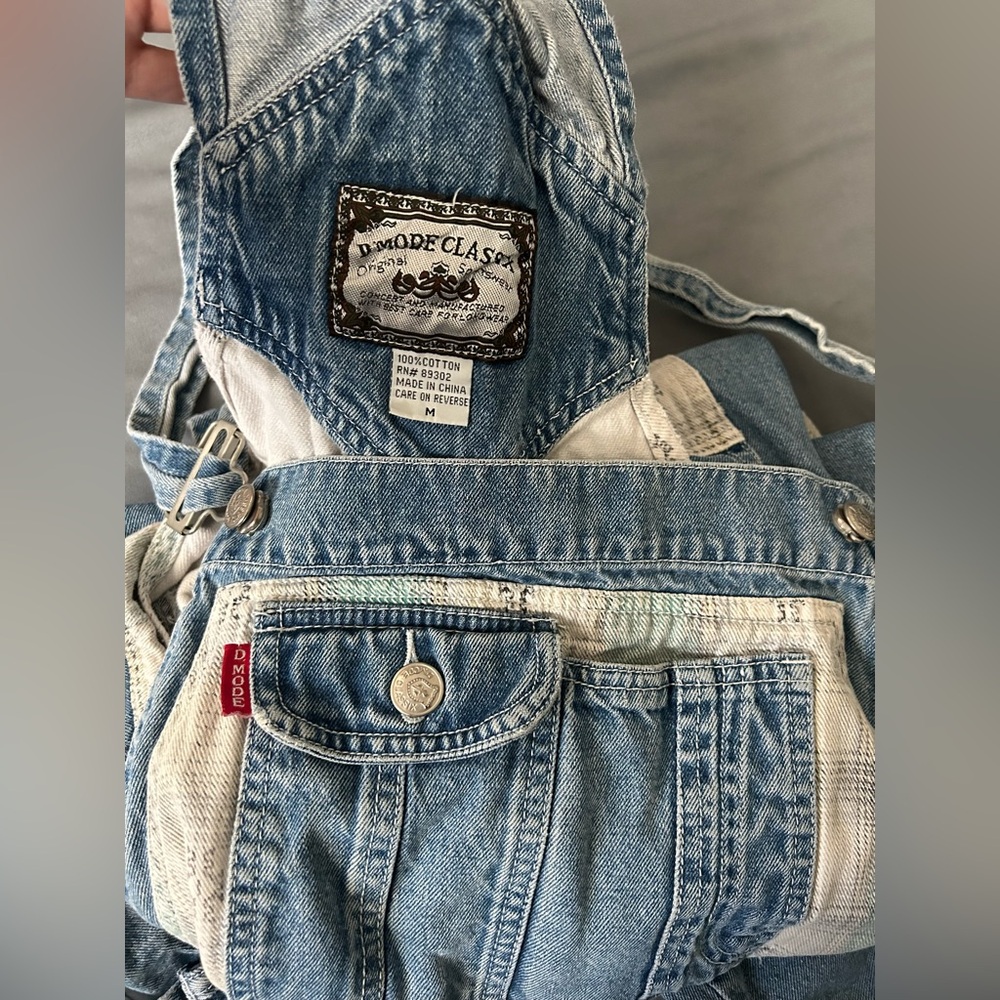 D'mode Denim Patchwork Overall Jumpsuit Women's M… - image 8